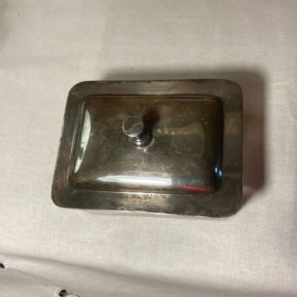 Mid-Century modern covered butter or sardine dish